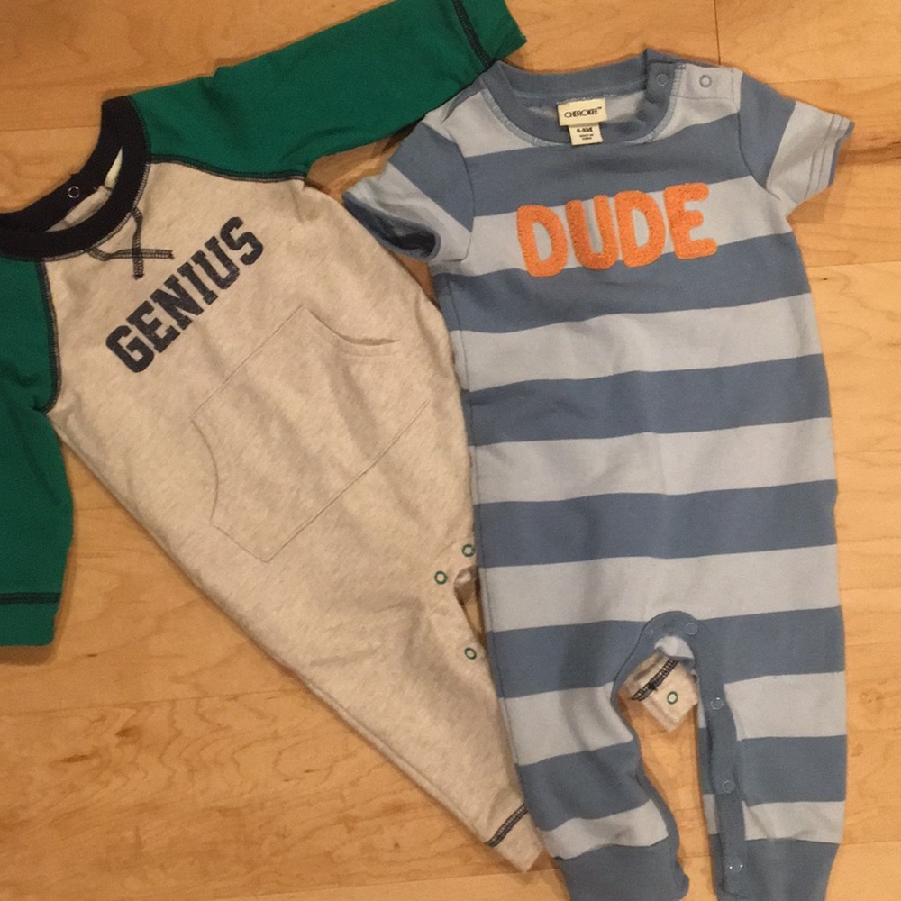 2 Cherokee (Target) jumpers- EXCELLENT cond. 6-9 m